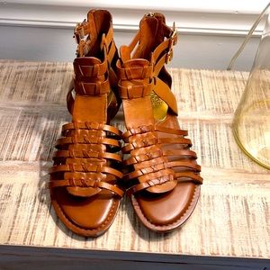 Vince Camuto brown leather gladiator sandal